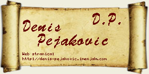Denis Pejaković vizit kartica